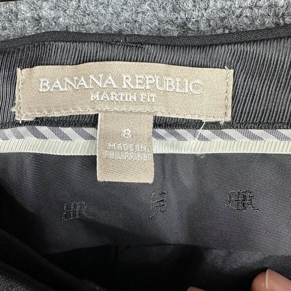 Banana Republic Pants Womens 8 Martin Fit Black Wool Stretch Lined Pockets - Picture 4 of 7